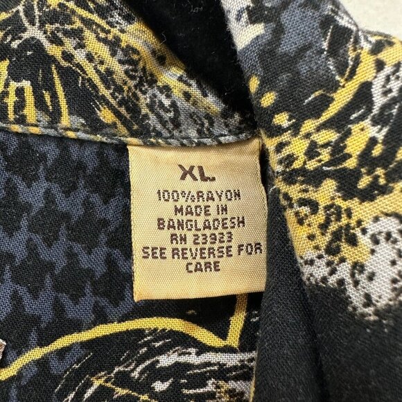 2/$30 Caribbean Blues Mens Hawaiian Button Down Shirt Size XL Blue Beach Surfer - Picture 10 of 11